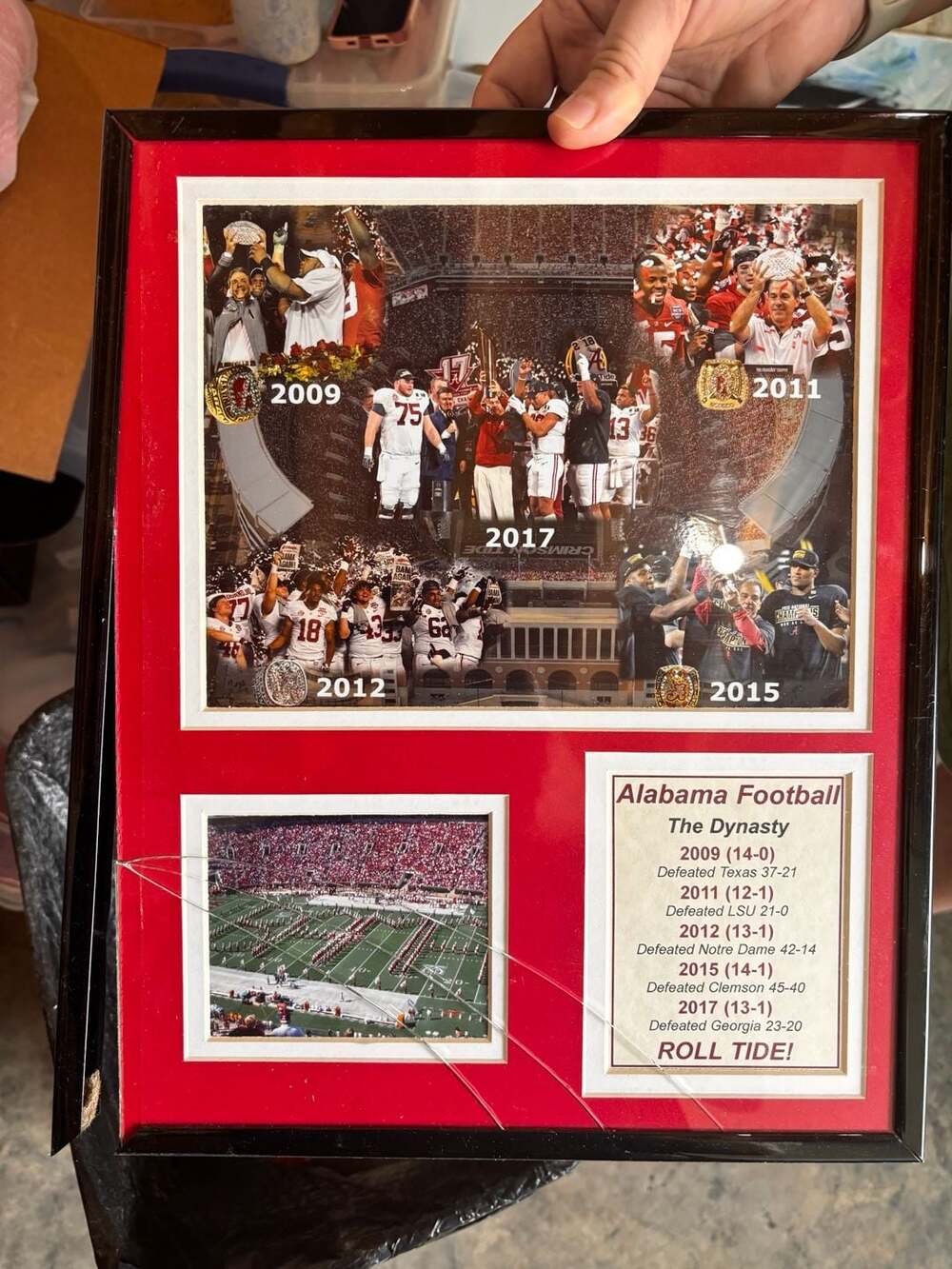 Legends Never Die Alabama Crimson Tide Football Dynasty Framed Photo Collage